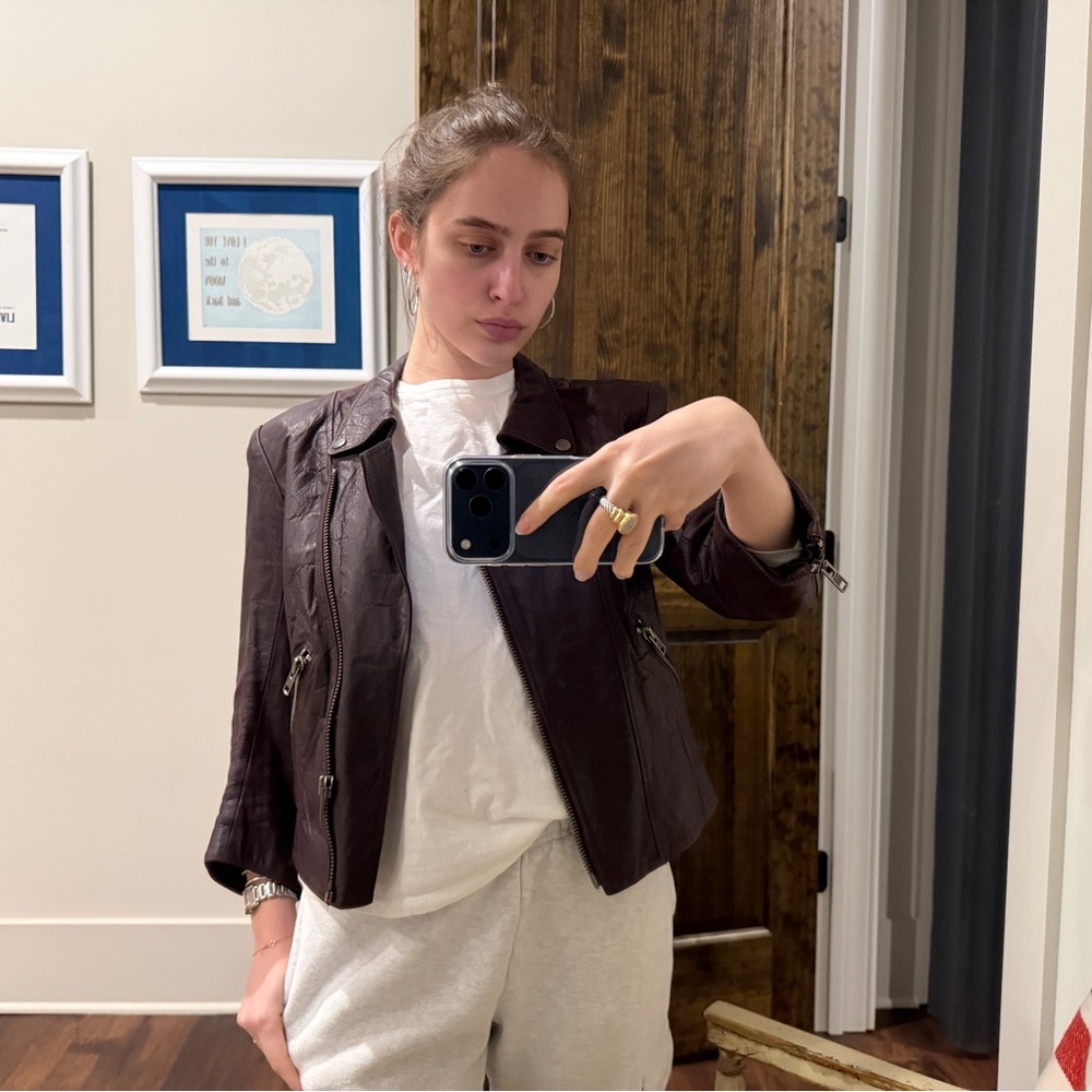 Theyskens' Theory Dark Brown Leather Jacket